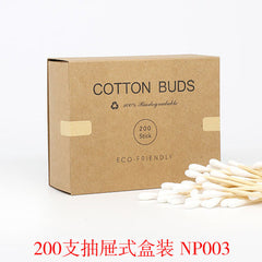 200 Bamboo Cotton Swabs for Makeup and Ear Cleaning