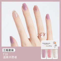 3-Piece Fast-Drying Peelable Nail Polish Set (20 Colors)