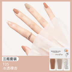 3-Piece Fast-Drying Peelable Nail Polish Set (20 Colors)