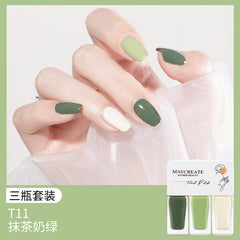 3-Piece Fast-Drying Peelable Nail Polish Set (20 Colors)