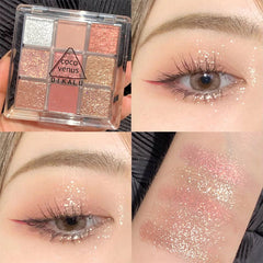 DIKALU Sunset Glow Nine-Color Eyeshadow Palette