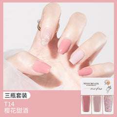3-Piece Fast-Drying Peelable Nail Polish Set (20 Colors)