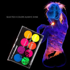 Fluorescent Water-soluble Body Paint Pigments (8/15 Colors)
